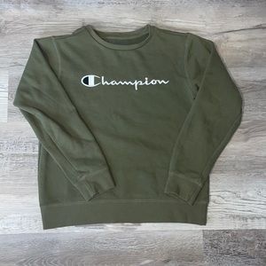 Champion| Youth Green Crewneck